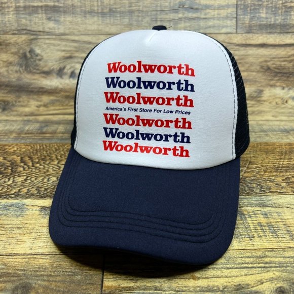 Unbranded Other - Defunct Woolworth Mens Trucker Hat Navy Snapback Department Store Baseball Cap